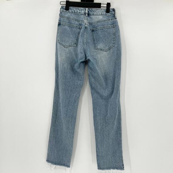 Pacsun Blue Denim Distressed Mom Jeans 24 - Picture 2 of 4